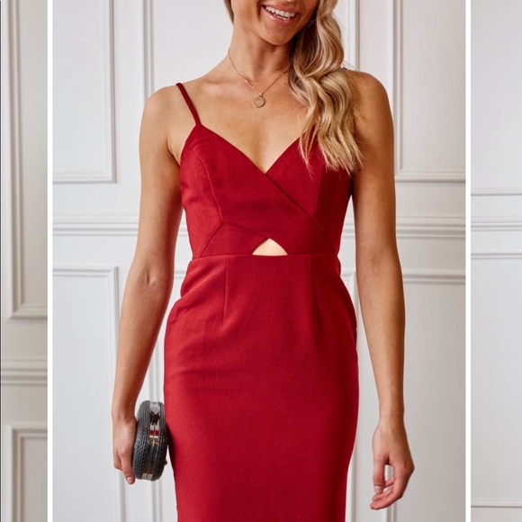 Red cocktail dress - Picture 4 of 6